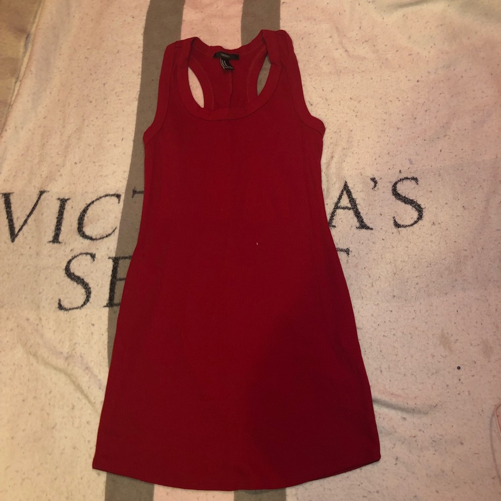 Red Ribbed dress